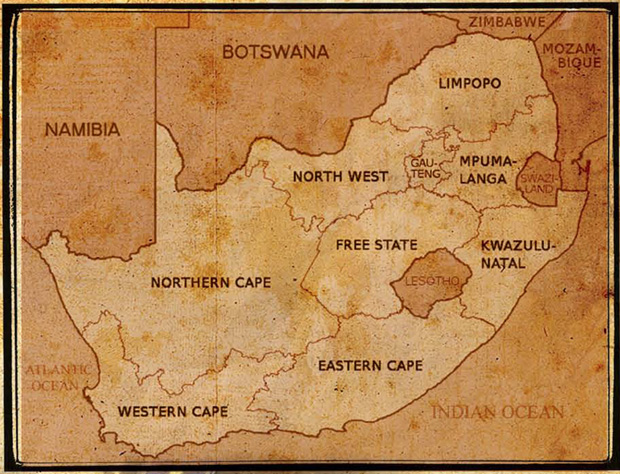 Suedafrika map